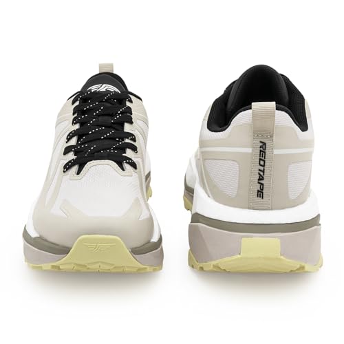 Image of Red Tape Men's Sneakers Off White Olive Mesh TPU Round Toe Lace-Up