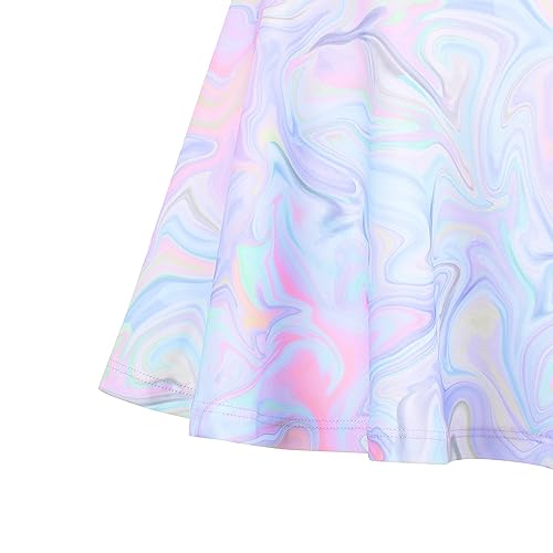 Jeskids Pleated Skirts Girls' Tennis Skirts Golf Athletic Skort Dance Running School Sport Skirts With Shorts 6-7 Years Tie Dye thumb #4