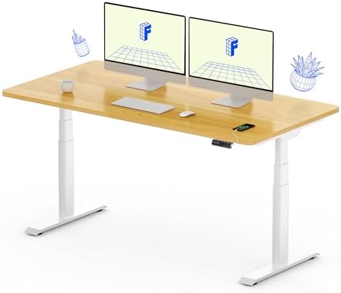 FLEXISPOT E6 Pro Oval Leg Dual Motor 3 Stages Standing Desk 55x28...