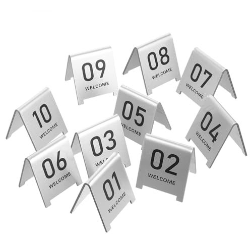 SOLUSTRE 10 Pack Acrylic Table Multi-function Scene Markers Scratch-resistant for Banquet Wedding Party