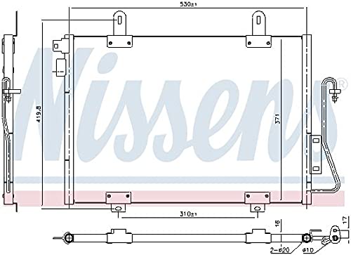 94726 NISSENS Condensatore climatizzatore con riempimento azoto, con essiccatore, 14,5mm, 10,8mm, Alluminio, 550mm, R134a, R1234yf 94726 ❱❱❱ prezzo e esperienza