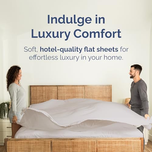 Drap plat Full gris clair CGK Unlimited pour grand lit double