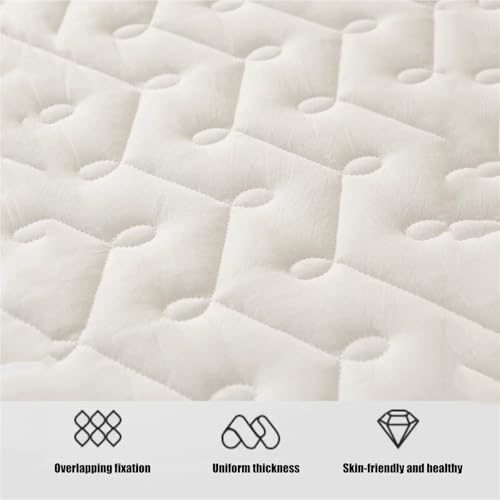 Drap-Housse Matelassé 180X200 Protège-Matelas Gris Coton Extensible - 3