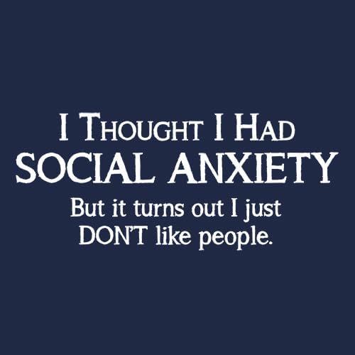 Miniatura 2 de Camisa original y sarcástica con frase en inglés Social Anxiety.. Like People