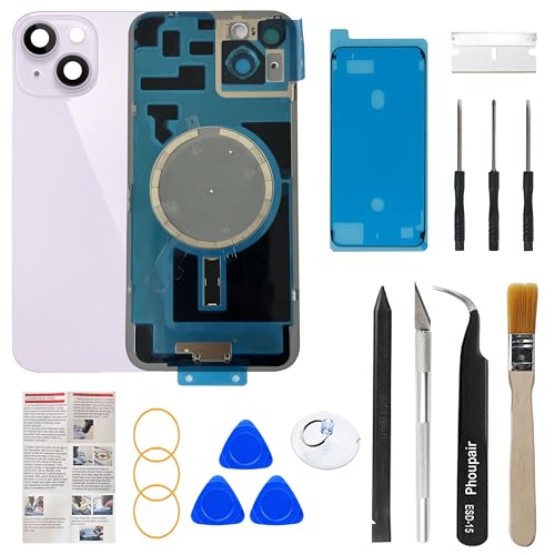 Vitre arrière iPhone 14 pré-assemblée avec objectif photo pour un montage ultra simple