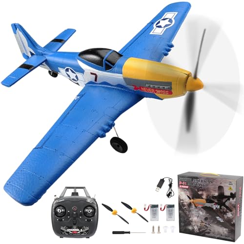 jaming RC Plane 4 Channel P-51D Mustang Fighter for Adults and Kids,4 Channel Remote Control...