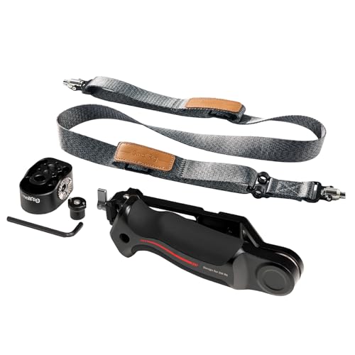 SMALLRIG Griff Sling Handle Kit mit gewichtsreduzierendem Schultergurt für DJI RS4 / RS 4Pro /RS 2/RS 3/RS 3 Pro, QD Quick Release Mount, Kaltschuh, 3/8'-16 Positionierungslöcher für ARRI - 4383B