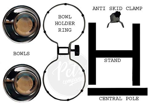 The-Pets-Company-Dog-Feeding-Bowl-with-Adjustable-Stand-Dog-Elevated-Diner-with-Stainless-Steel-Bowl-Set-Set-of-2-Bowls-with-H-Stand-Large