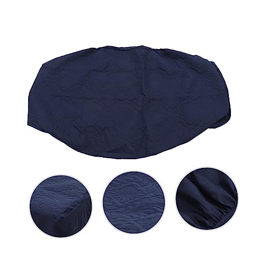 Couverture de matelas double Alipis imperméable avec enrobage coton navy - 7