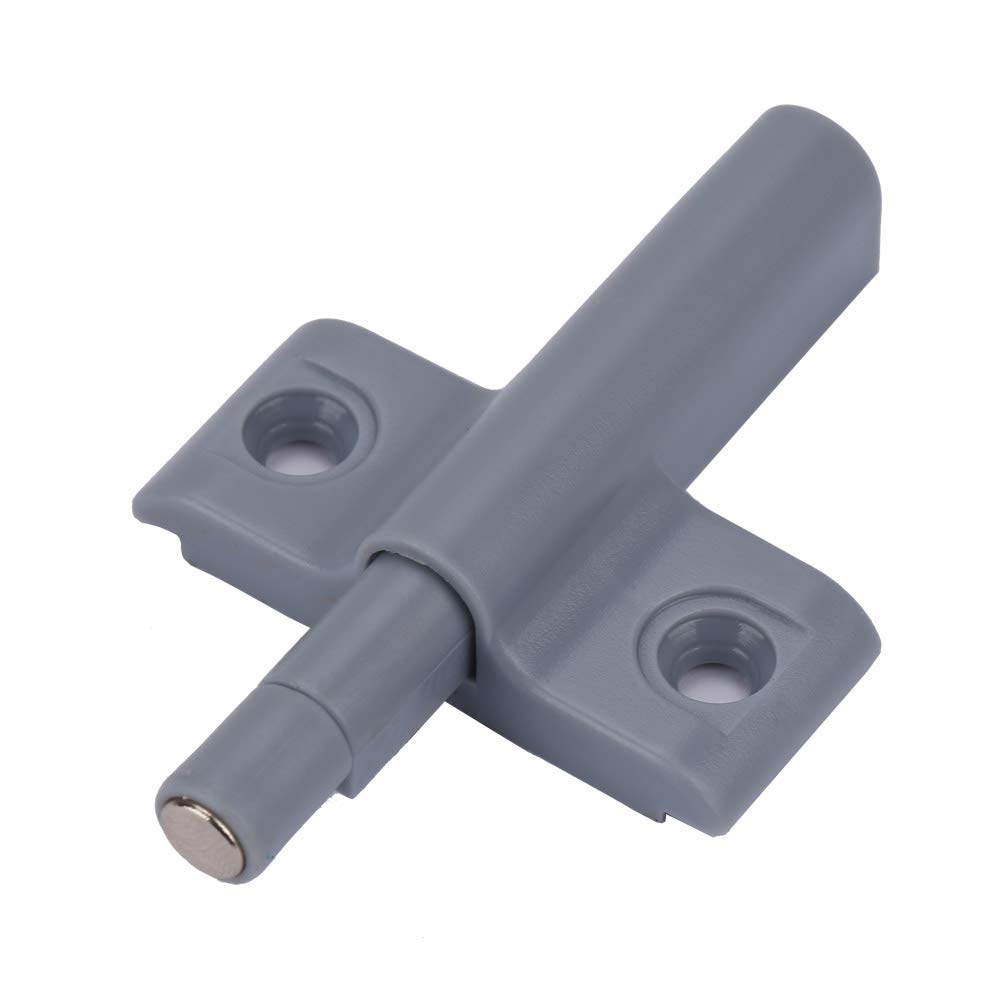 Hilitand Grey 10Pcs Magnetic Cabinet Door Catches Buffer Free Handle Drawer Rebound Bumper Damper Buffers Cabinet Door Catches Buffer (S)