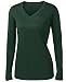 Ladies Long Sleeve Moisture Wicking Athletic Shirts Sizes XS-4XL FORGRN-L