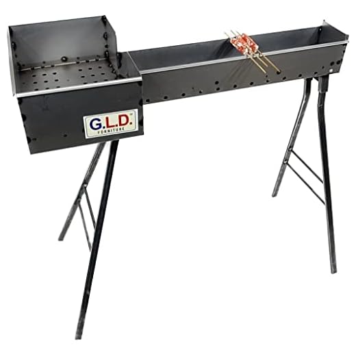 Fornacella canaletta barbecue per arrosticini 120 cm in ferro con testa 27x37 cm piedi staccabili originale Abruzzese con OMAGGIO