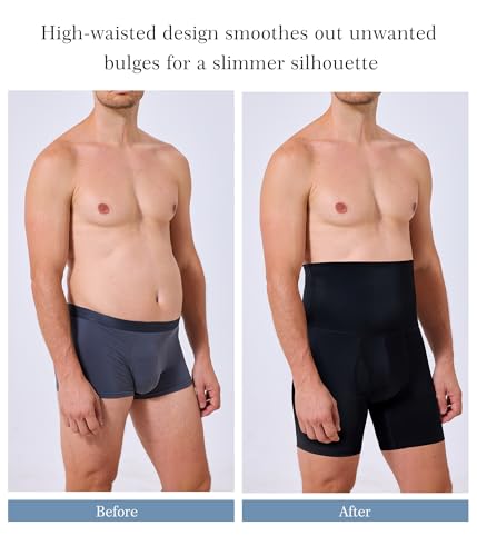 TAILONG Mens Shapewear Tummy Control Shorts Compression Underwear Slimming Body Shaper Boxer Briefs4