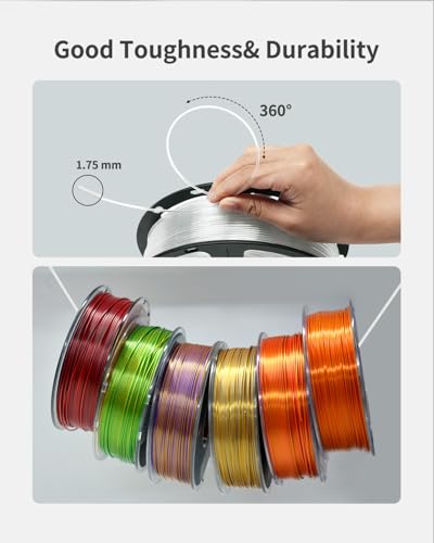 Image of PETG Filament 1.75mm Clear 3D Printer Filament 1Kg(2.2lbs) 3D Printing Filament, Strong Toughness & High Precision + /-0.02mm, No Tangle No Clog No Bubble, Fit for Most 3D Printers, PETG Clear