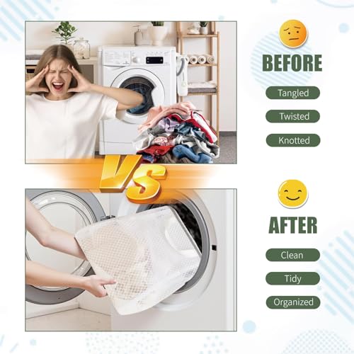 GWT 4Pcs 3D Mesh Laundry Bags