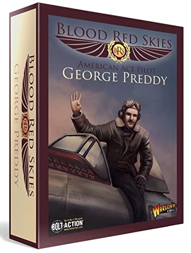 Bolt Action Warlord Games, Blood Red Skies - US Ace Pilot George Preddy set - Wargaming miniatures