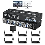 Ultra UHD 4K @ 60 Hz : prend en charge la résolution jusqu'à 4K @ 60 Hz et rétrocompatible avec une résolution inférieure, prend également en charge la 3D, UHD, HDMI 2.0, HDCP 2.2 Standard, EDID adaptatif (si vous avez besoin d'une résolution 4K. Remarque : veuillez utiliser le câble HDMI version 2.0 et assurez-vous que vos ordinateurs et moniteurs prennent en charge la 4K