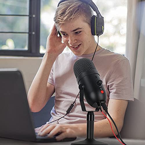prasku USB Mikrofon, Mikrofon für Computer Metallkondensator Aufnahmemikrofon für Windows Computer Desktop Mikrofon für… – Bild 7