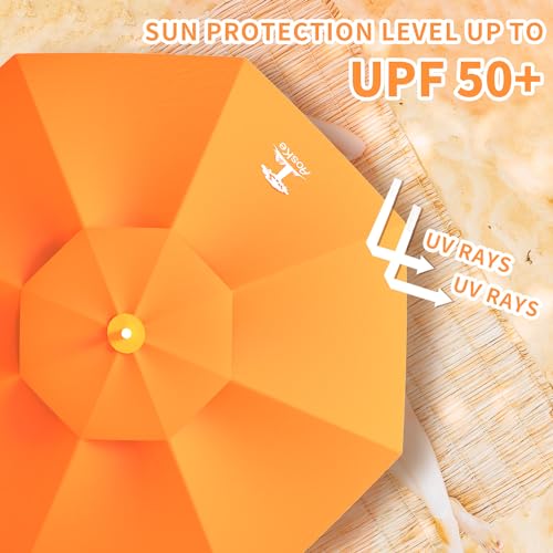 Aoske ORANGE Beach Umbrella 6.5Ft Portable thumb #1