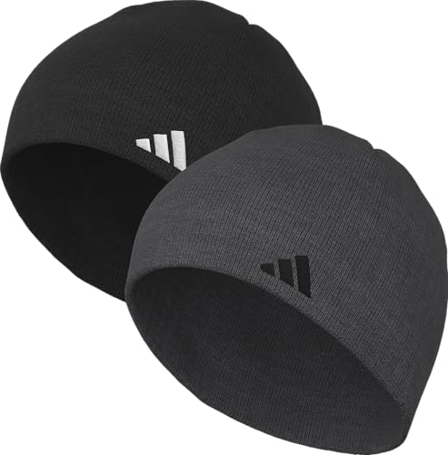 Adidas Mens Beanie 2-Pack – Standard Fit Winter Knit Hat Skull Cap