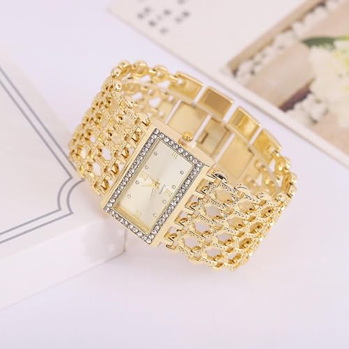 NALACAL Luxury Rectangular Dial Cuff Bracelet Watch for Women - Elegant Analog Quartz Wristwatch Gifts for Ladies