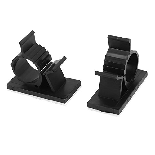 Clips adhesivos para cables nylon 18x37 mm blanco x30 miniatura 2