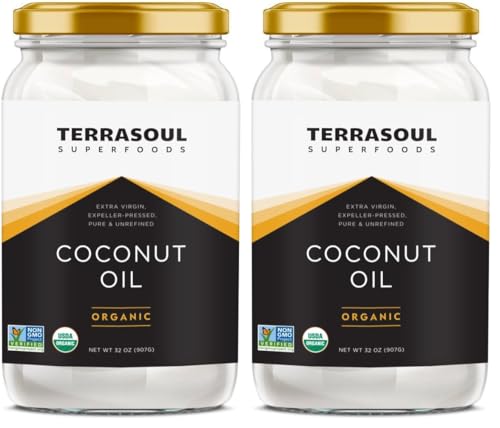 Terrasoul Superfoods Extra Virgin Organic Coconut Oil, 2 Pounds (Glass Jar) (Pack of 2) image 5