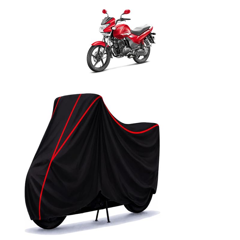 Image of Hero Achiever Alloy Water Resistant Bike Cover for All Motorcycles & Rain | Heavy Duty Taffeta Fabric | UV Protection, Dustproof, Scratchproof | All Weather Two Wheeler Body Cover with Elastic Bottom