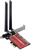 Placa Wireless WiFi 6E 2.4g/5g/6ghz 802.11AX Bluetooth 5.2 Intel AX210 FV-AXE3000 PCI-E Vermelho