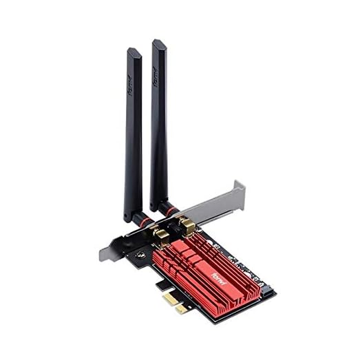 Placa Wireless WiFi 6E 2.4g/5g/6ghz 802.11AX Bluetooth 5.2 Intel AX210 FV-AXE3000 PCI-E Vermelho