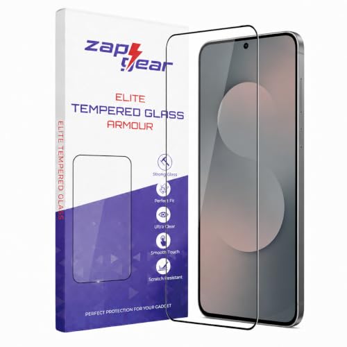Image of Tempered Glass Screen Protector Compatible with Samsung Galaxy S25 FE 5G (6.7 Inch) | 9H Hardness | In-Display Fingerprint Unlock Compatible | Edge to Edge Full Coverage