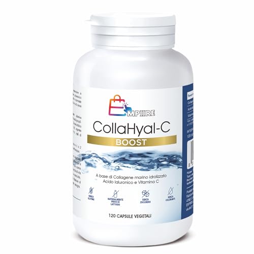 EMPIIRE Collahyal-c, Collagene Marino Con Acido Ialuronico, 120 Capsule Vegetali, Collagene Idrolizzato Anti-age Con Vitamina C, Integratori...