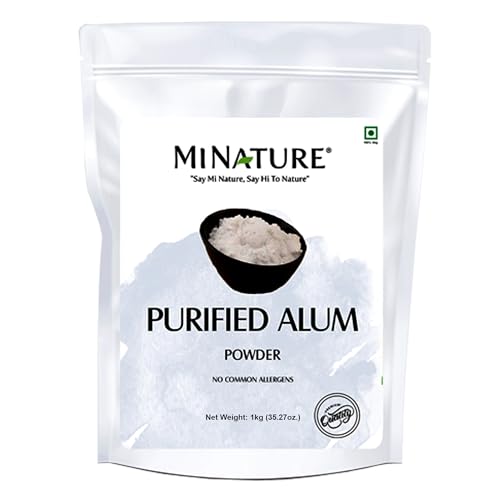 Image of Mi Nature Alum Powder Potassium (Fitkari /Phitkari) -100% Natural Skincare for Acne, Odor Control & Water Purification Face Mask for |Pore Refining 1kg (35.29 oz)|Face Pack Powder |Cruelty-Free |