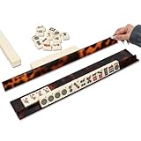 Mahjong mit Schieber, leiser Acryl-Organizer, Mahjong De, für ältere Menschen, Hobbys, Zuhause, Spielzimmer, Familientreffen, Reisen, Gemeinschaftszentrum