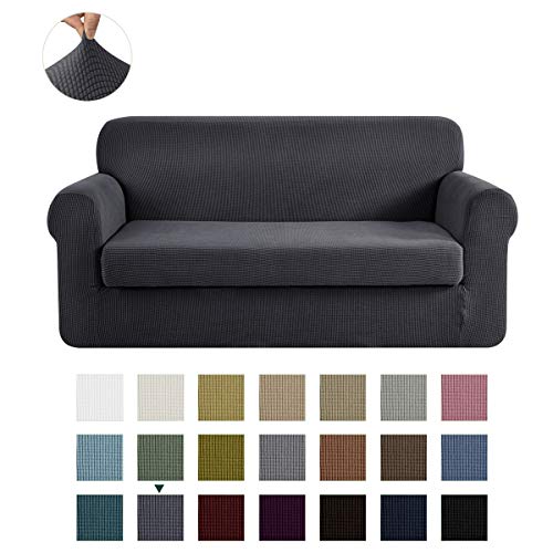 CHUN YI Stretch Sofa Slipcover 2-Piece Couch Cover Furniture Protector, Settee Coat Soft