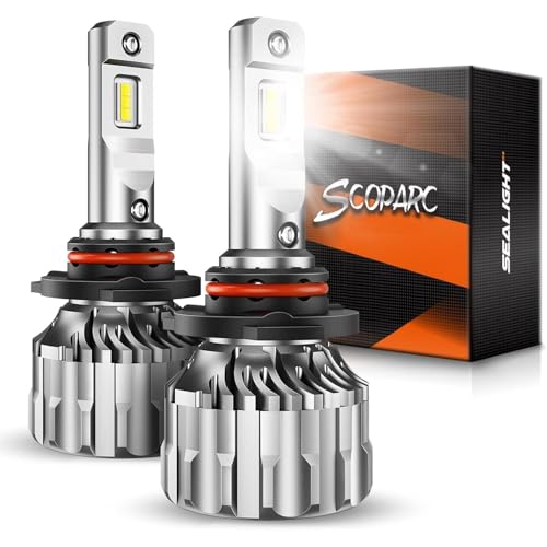 SEALIGHT 9005 LED Bulbs, 1:1 Real Design, High Brightness 24000LM, HB3 Fog Light Bulb Cool White 6000K, Plug and Play, IP68, Pack of 2