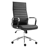 drehstuhl doug - schwarz - kunstleder Dieser schwarze Chefsessel kann im Büro und im Home-Office stilsicher genutzt werden. Die weiche Sitzfläche und die ergonomische Rückenlehne sorgen für eine entspannte Arbeitszeit im Büroalltag.