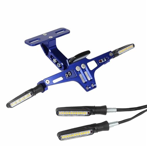 ZOPQRTXYZ FZ1 FZ6 FZ8 FZS1000 FZS600 XJ6 XJR1300 �p �E�B���J�[���C�g�����\�G���~�l�[�^�[ �i���o�[�v���[�g�z���_�[ �o�C�N�p �i���o�[�v���[�g�z���_�[(A set Blue)