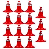 Toddmomy Traffic Roadblocks Simulation Table Props Miniature Road Cone Signs Educational Toy for Kids Lightweight Durable 1.14X1.06X1.06 Inch