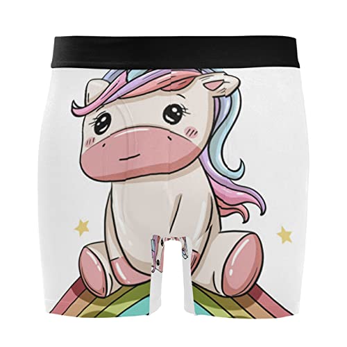 Bóxer para hombre de caballo arcoíris ideal para uso diario y descanso en casa