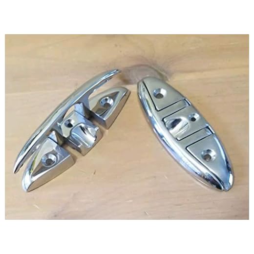 Marine Part Depot Two Units of Stainless Steel Folding Cleats 6"