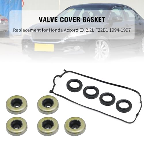 Image of 12030-P0A-000 Engine Valve Cover Gasket Set Replacement for Honda Accord EX 2.2L F22B1 1994 1995 1996 1997 Replaces 12342-P8A-A00 12030P0A000
