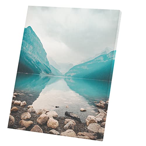 Toile imprimée lac de montagne affiche poster déco murale 40x50 cm