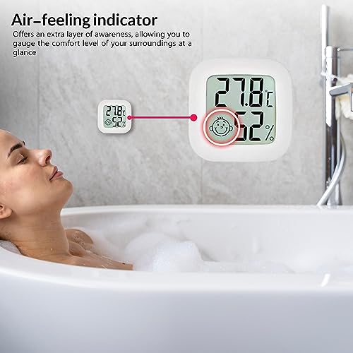 LEVADA PLUS Room Thermometer and Hygrometer - Mini Digital Temperature and Humidity Meter with Display – For Indoor, House, Office, Baby Room (Pack of 2)