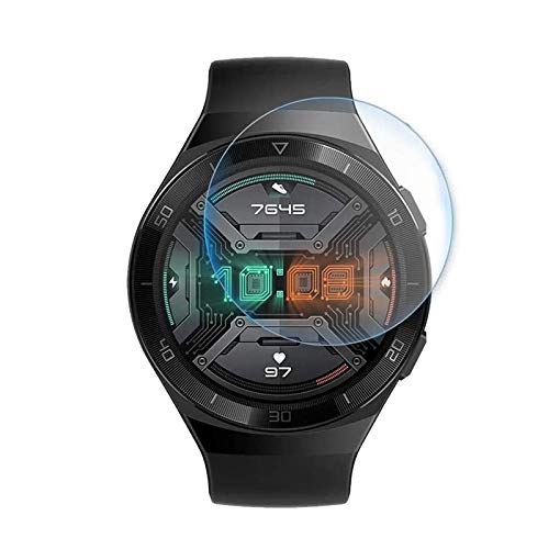SIKAI For HUAWEI WATCH GT2 46mm/2e 46mm通用ガラスフィルム 超薄型 脱着簡単 全面保護 傷つけ防止 耐衝撃 強化膜