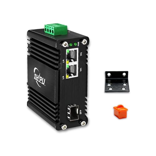 Image of Industrial Gigabit Fiber Media Converter DC12-48V Ethernet Switch
