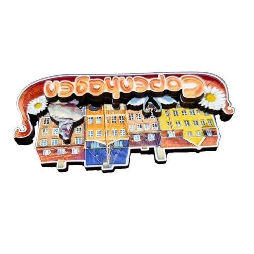 Imán Decorativo de Refrigerador 3D Madera Copenhagen miniatura 5