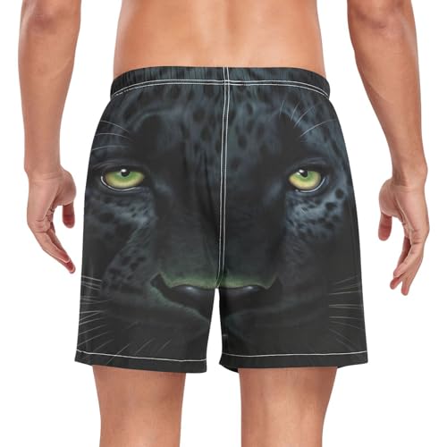 Black Dark Panther Mens Swim Trunks, Quick Dry Mens Boardshorts, 4.7 Inches Inseam Mens Bathing Suits(73)2