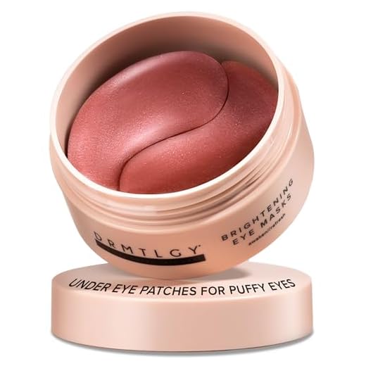 DRMTLGY Brightening Eye Masks (30 Pairs) - Caffeine Eye Masks for Dark Circles and Puffiness with Hyaluronic Acid, Eye Patches for Puffy Eyes