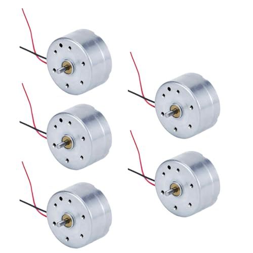 SGHAJIME 10Pcs DC Motor 1.5V-6V Electric Motor 300 Motor Hobby Motor Micro Mini Motors for Fan, RC Boat DIY Airplane Car, Science Experiments